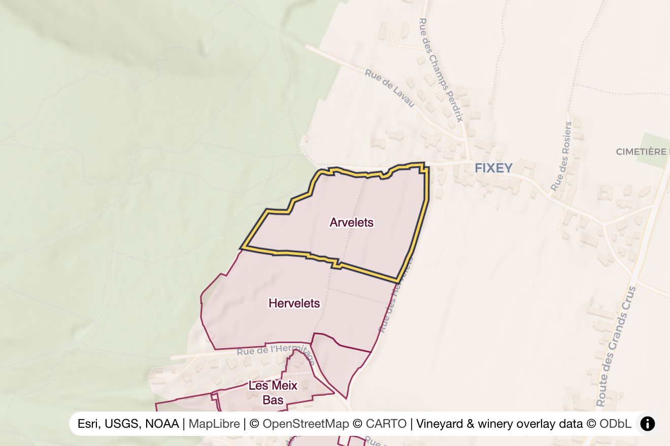 Map of Les Arvelets