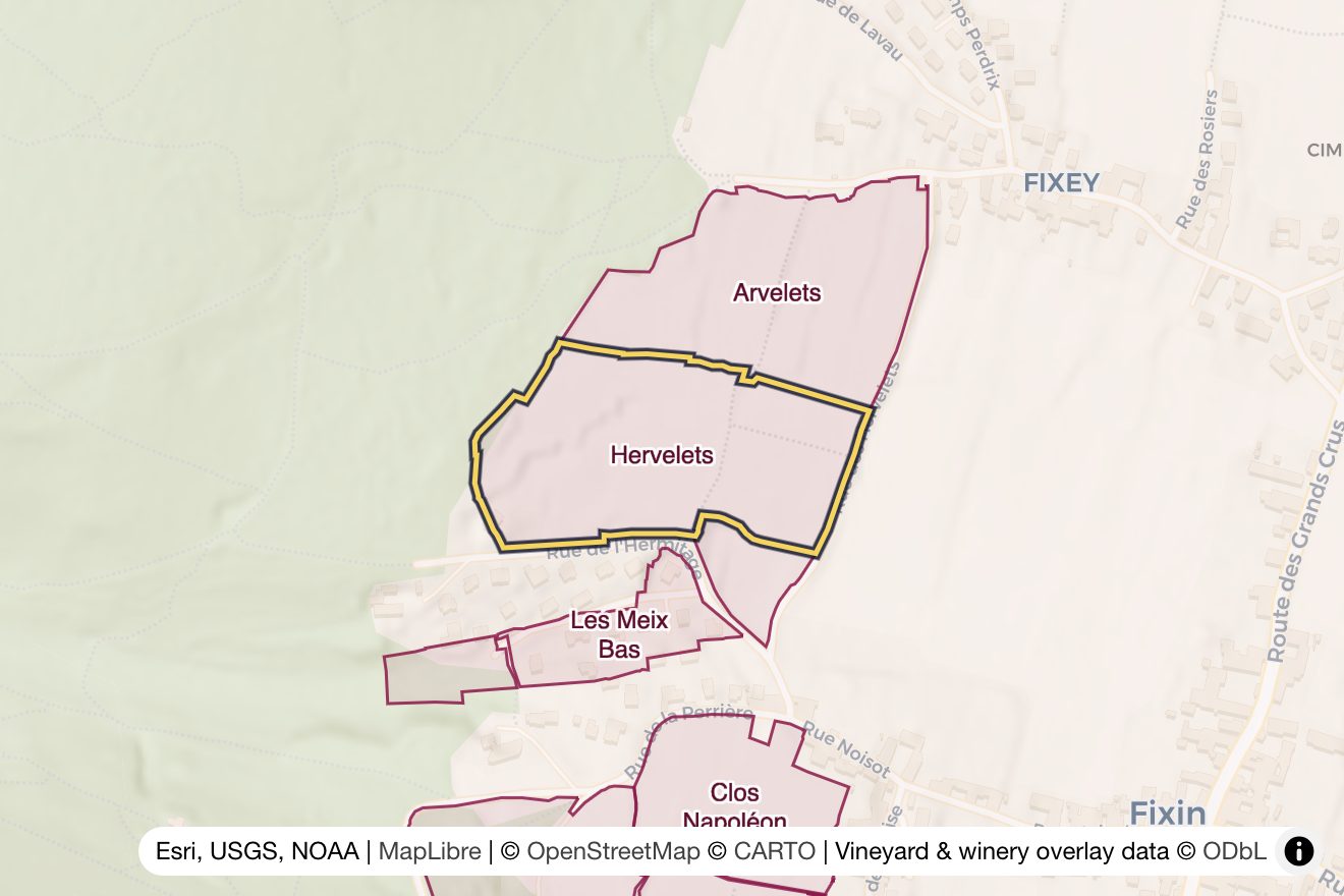 Map of Les Hervelets