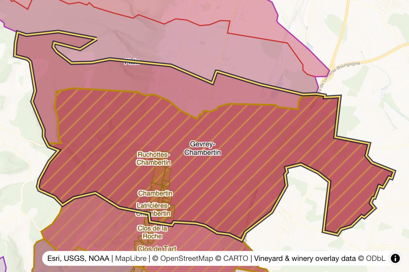 Map of Gevrey-Chambertin