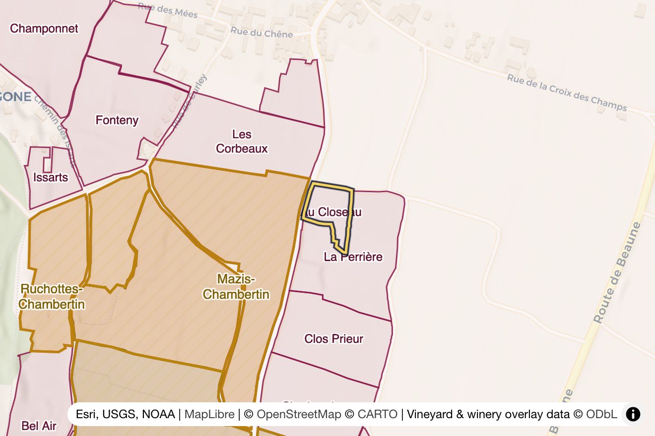 Map of Au Closeau