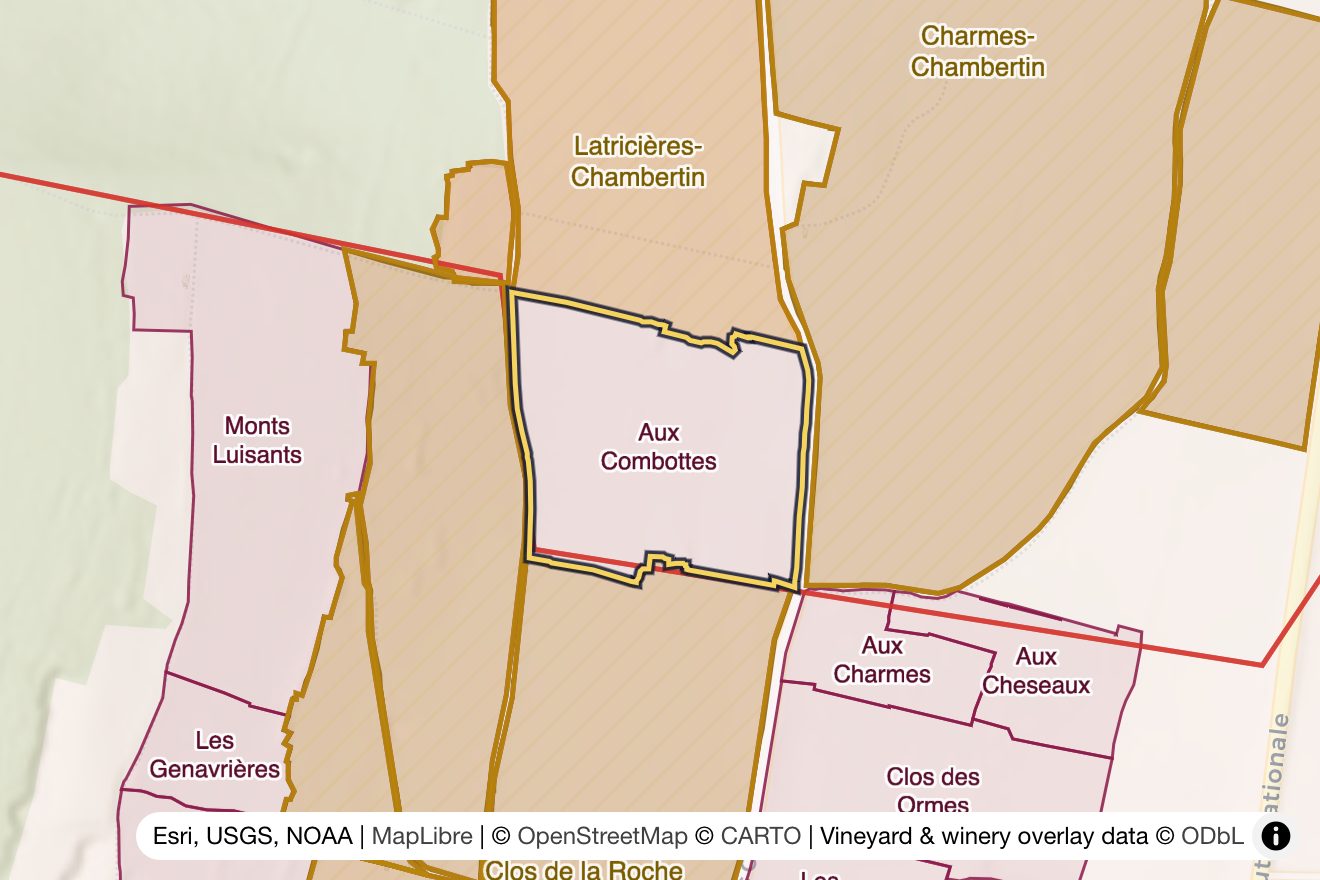 Map of Aux Combottes