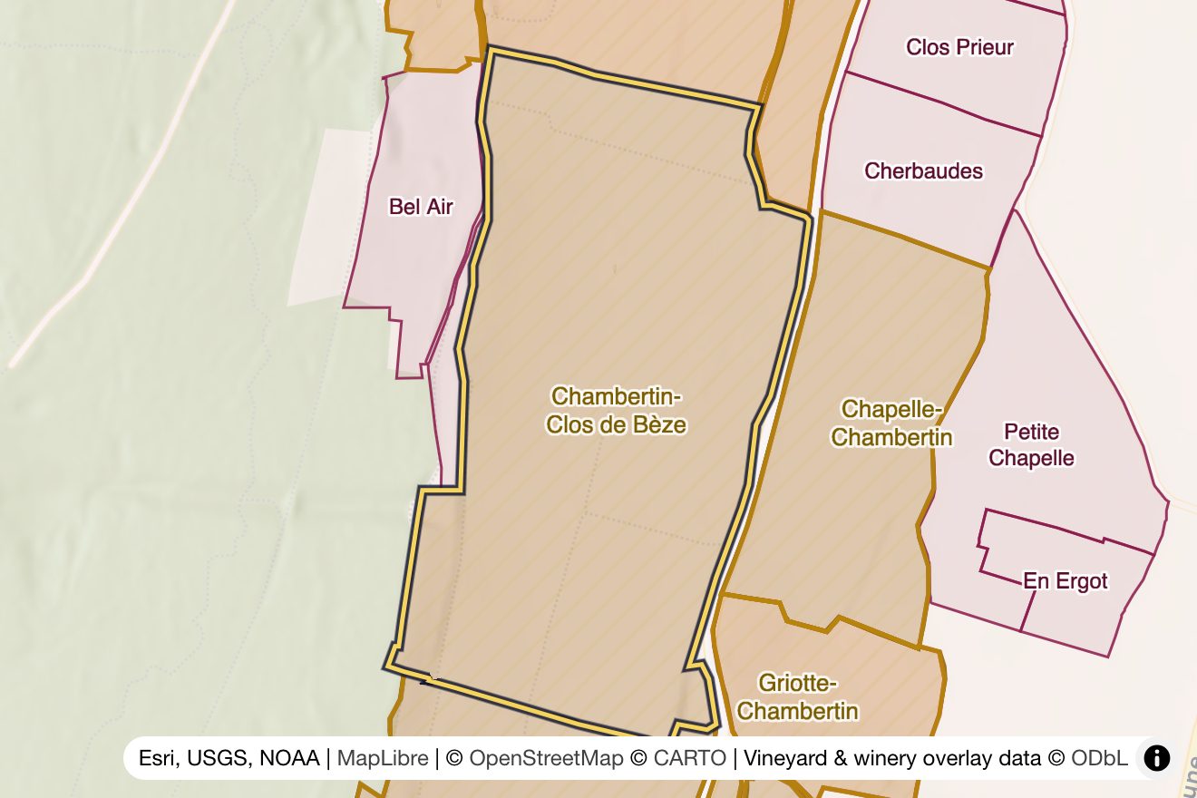 Map of Chambertin-Clos de Bèze