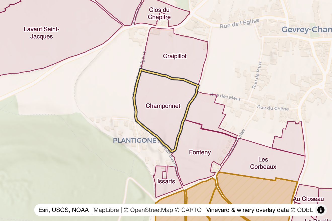 Map of Champonnet