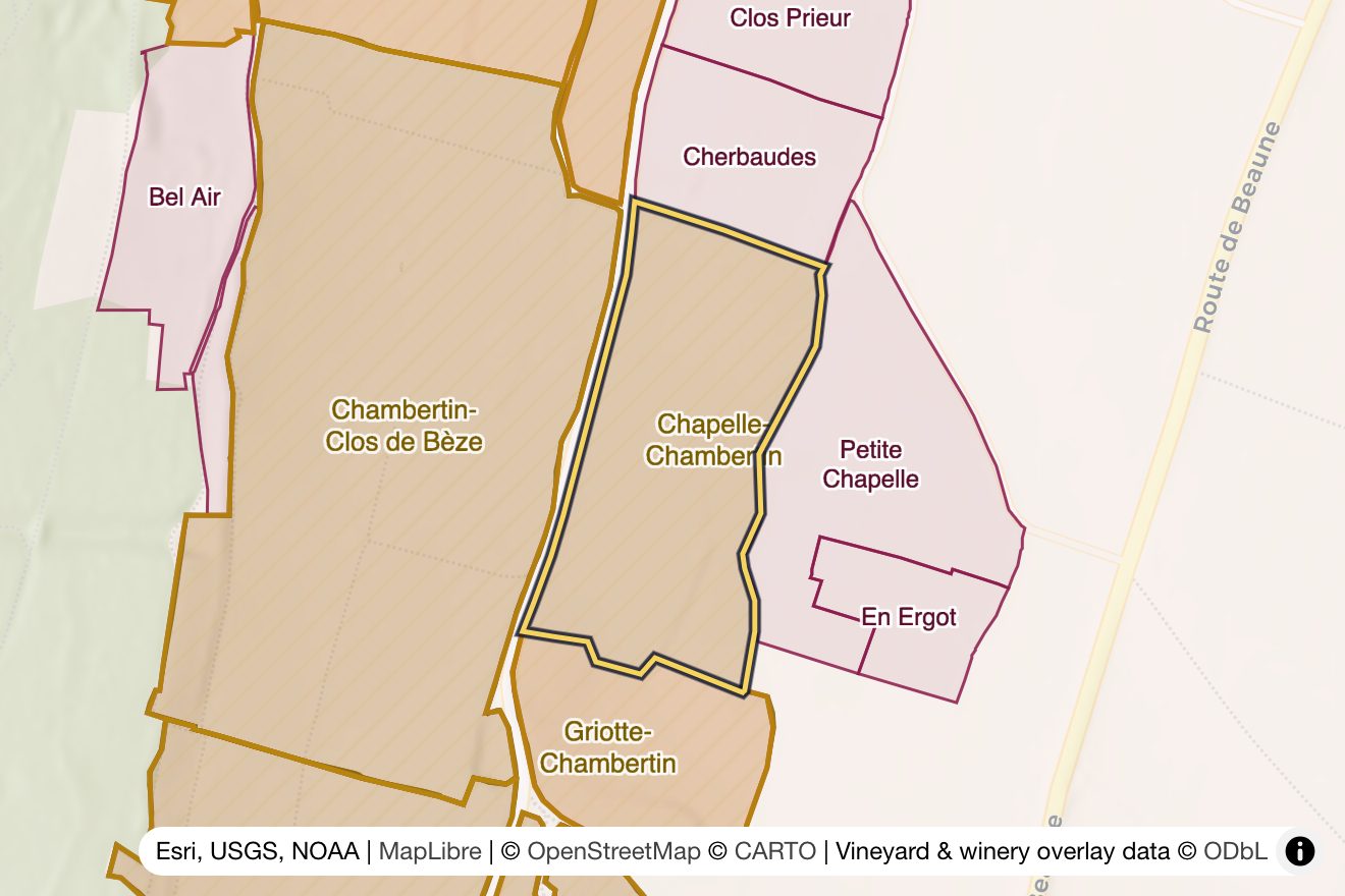 Map of Chapelle-Chambertin