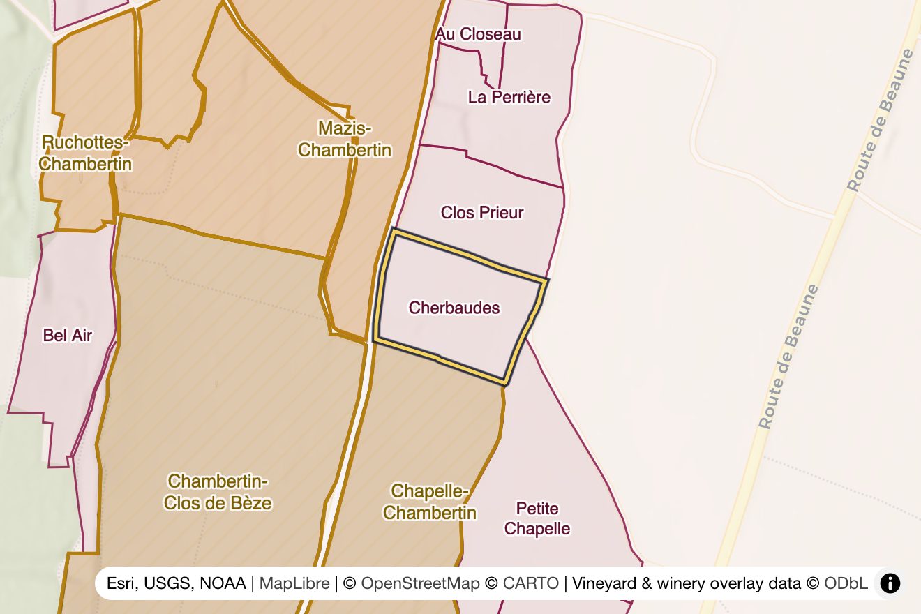 Map of Cherbaudes