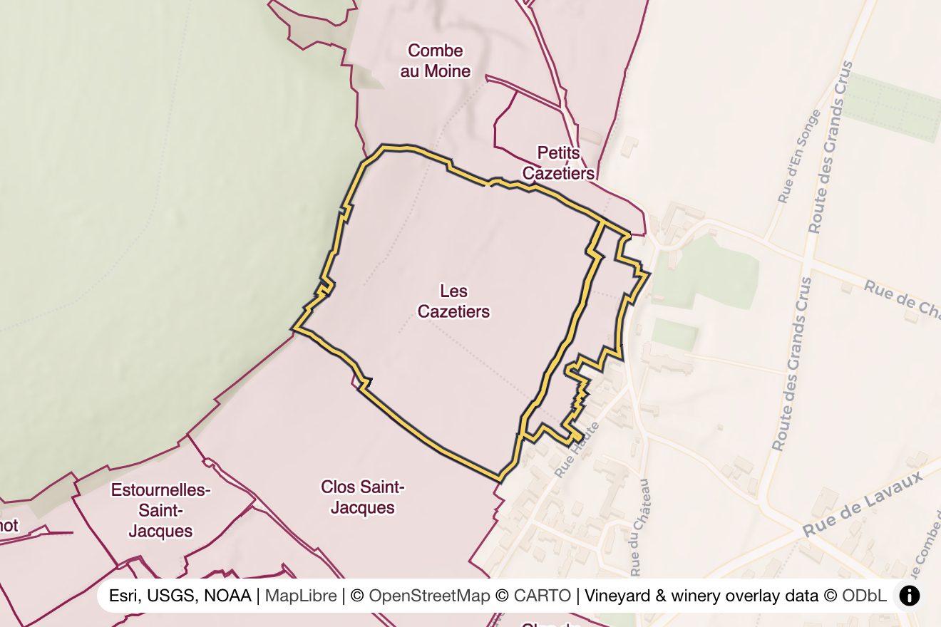 Map of Les Cazetiers