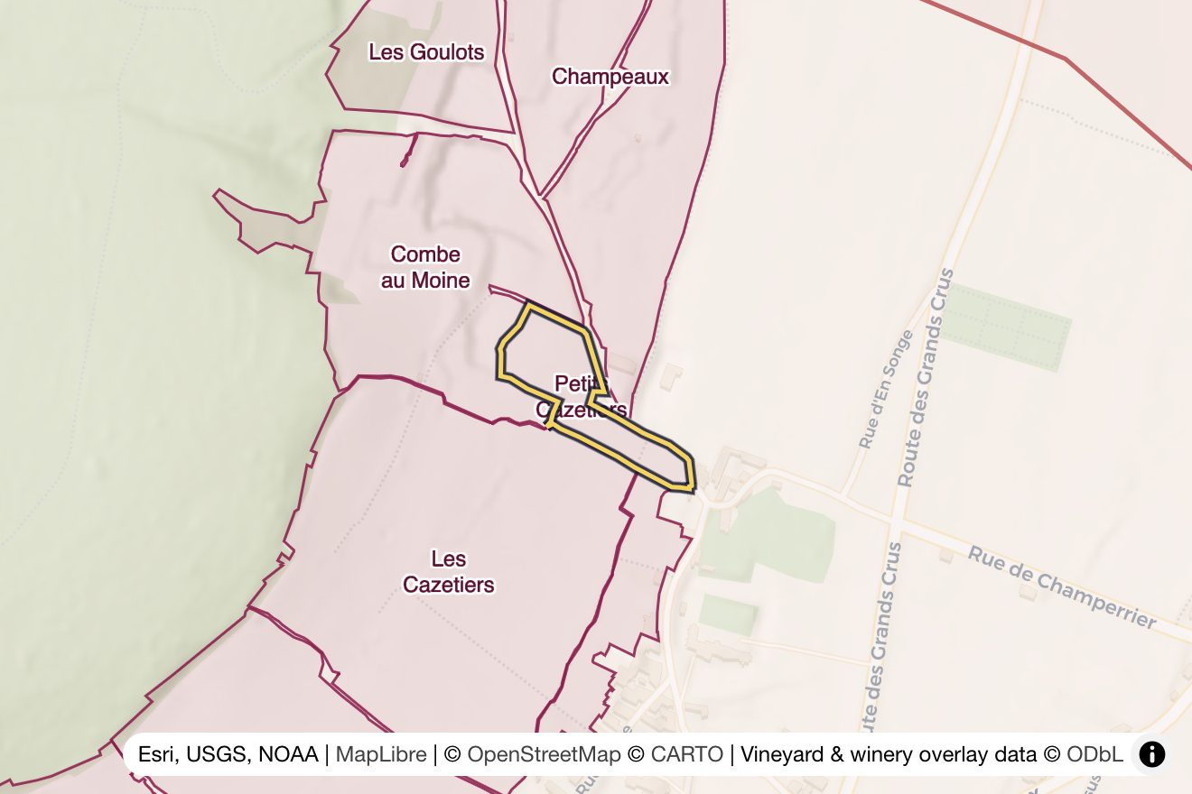 Map of Petits Cazetiers