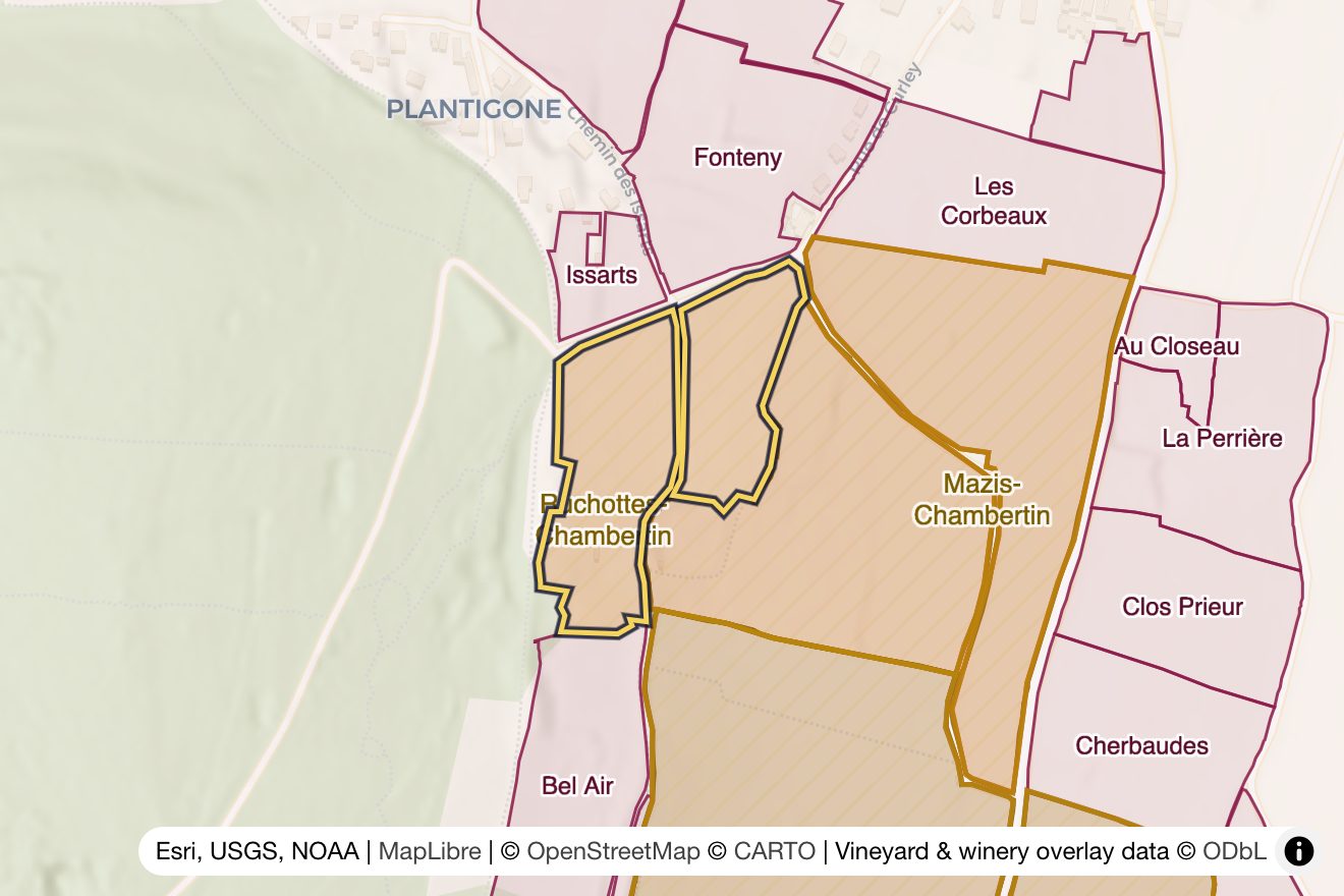 Map of Ruchottes-Chambertin