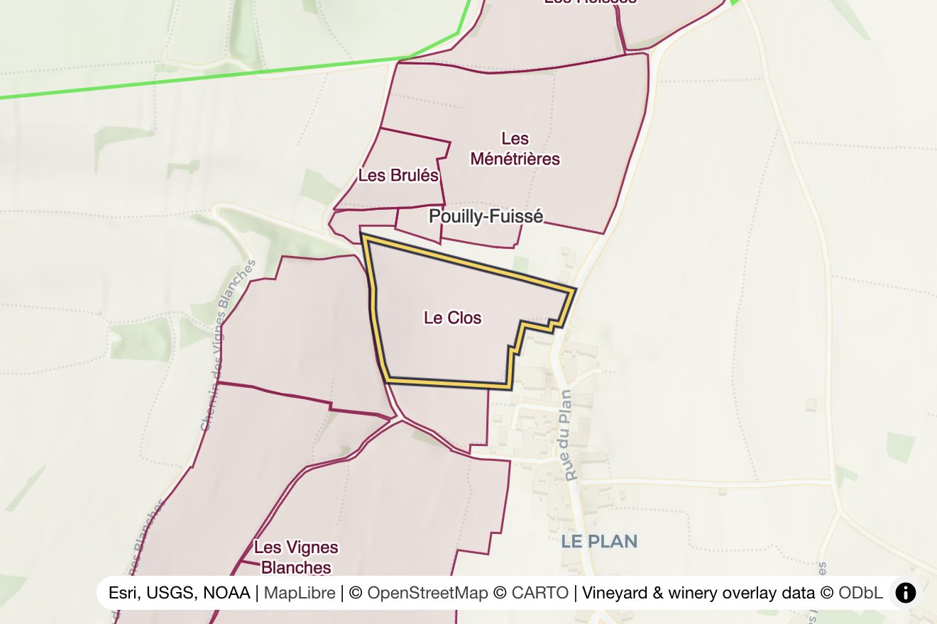 Map of Le Clos