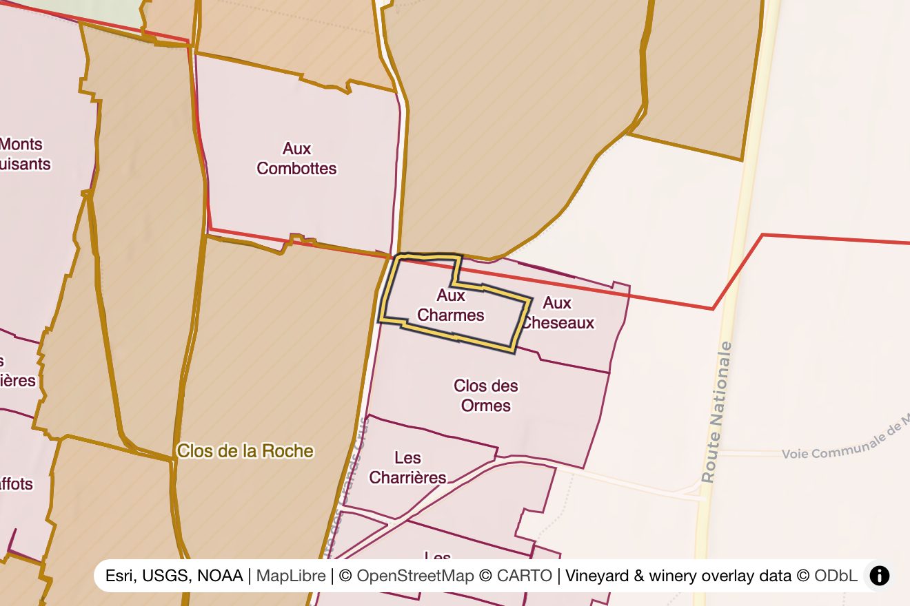 Map of Aux Charmes