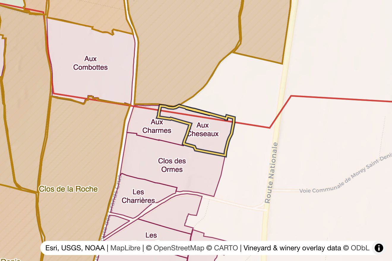 Map of Aux Cheseaux