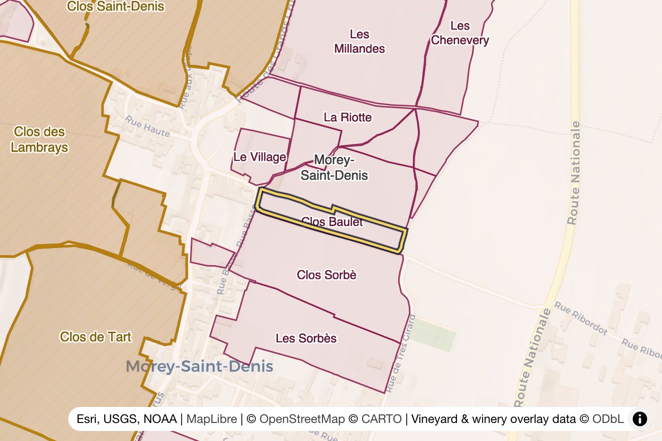 Map of Clos Baulet