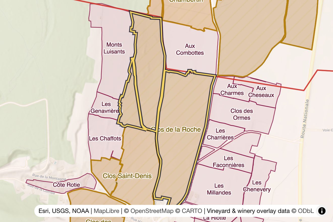 Map of Clos de la Roche