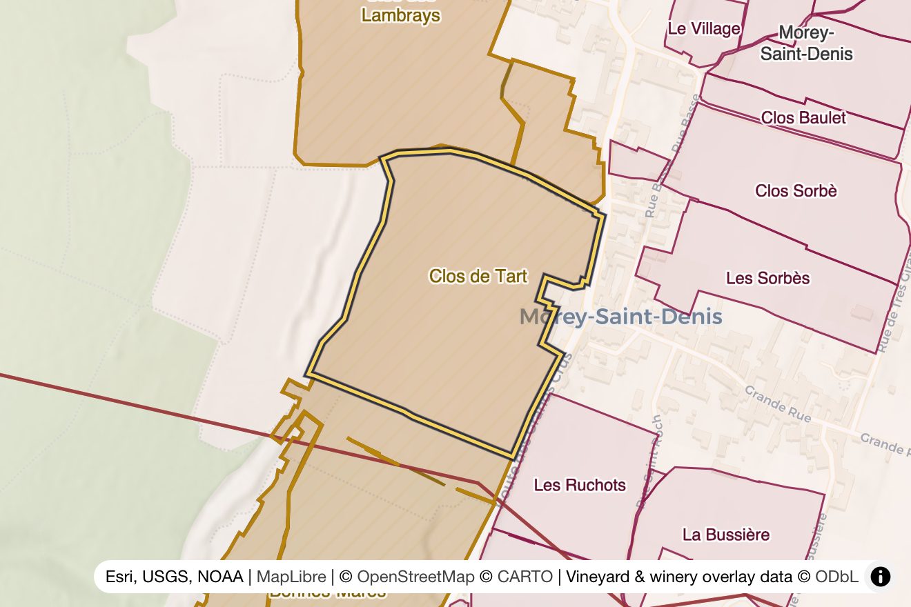 Map of Clos de Tart