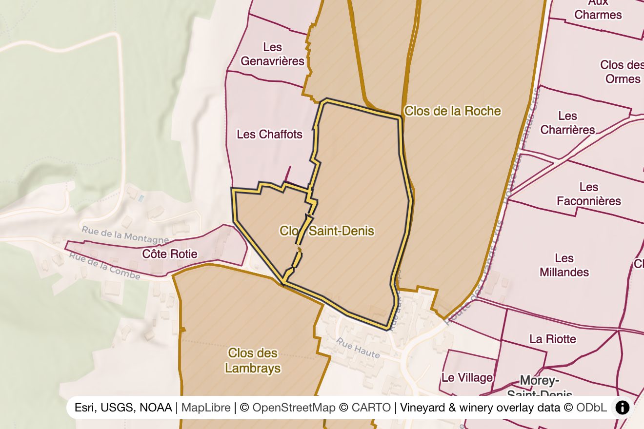 Map of Clos Saint-Denis