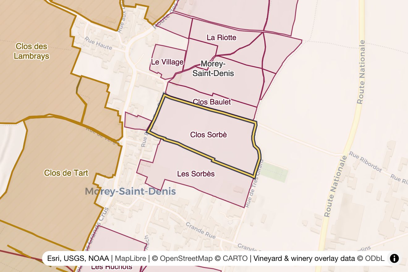 Map of Clos Sorbé
