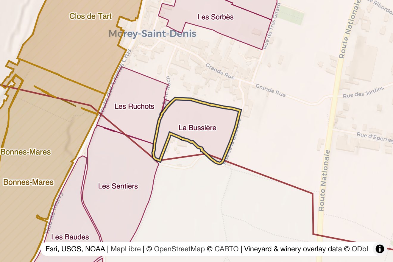Map of La Bussière