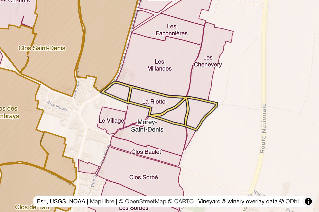 Map of La Riotte