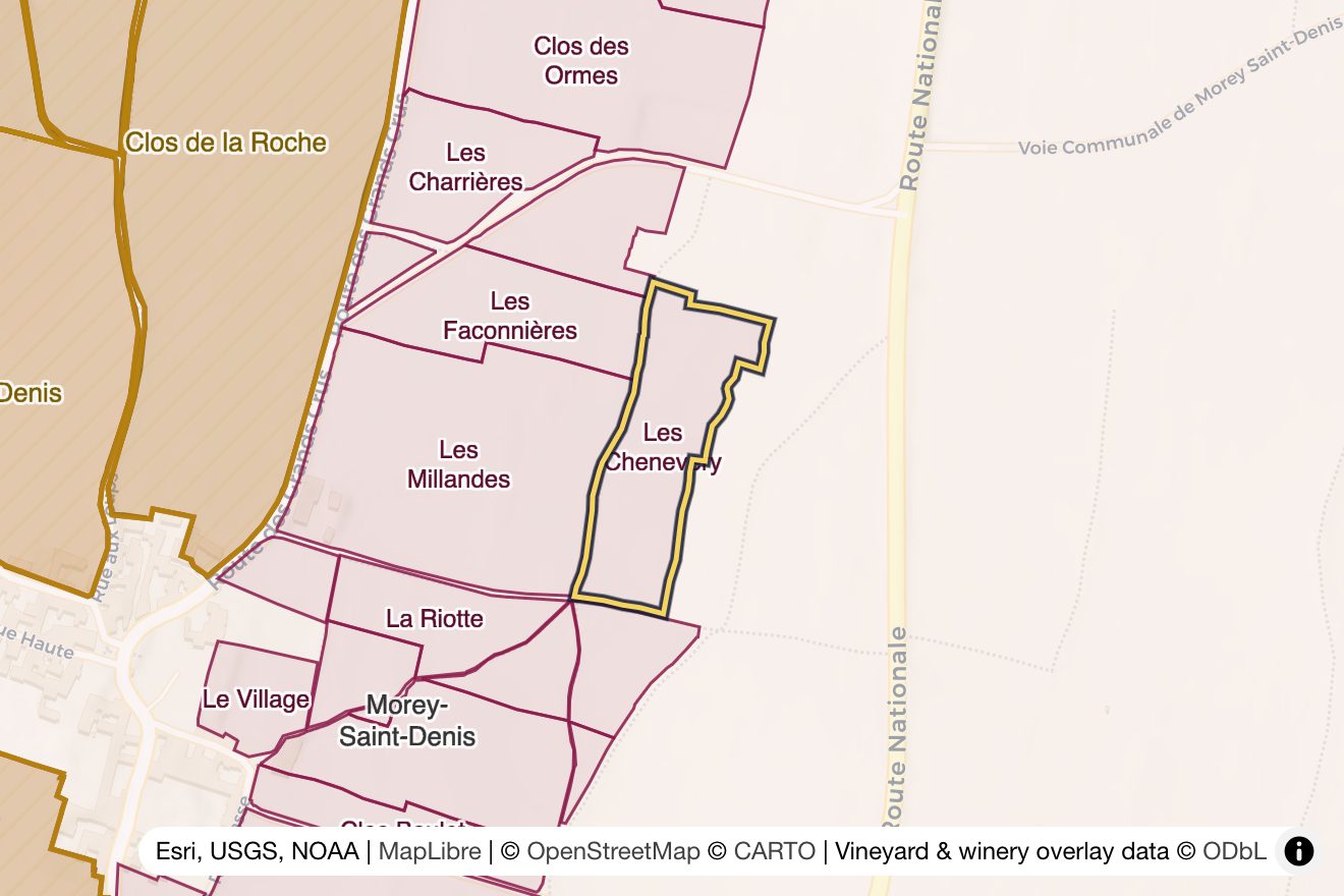 Map of Les Chenevery