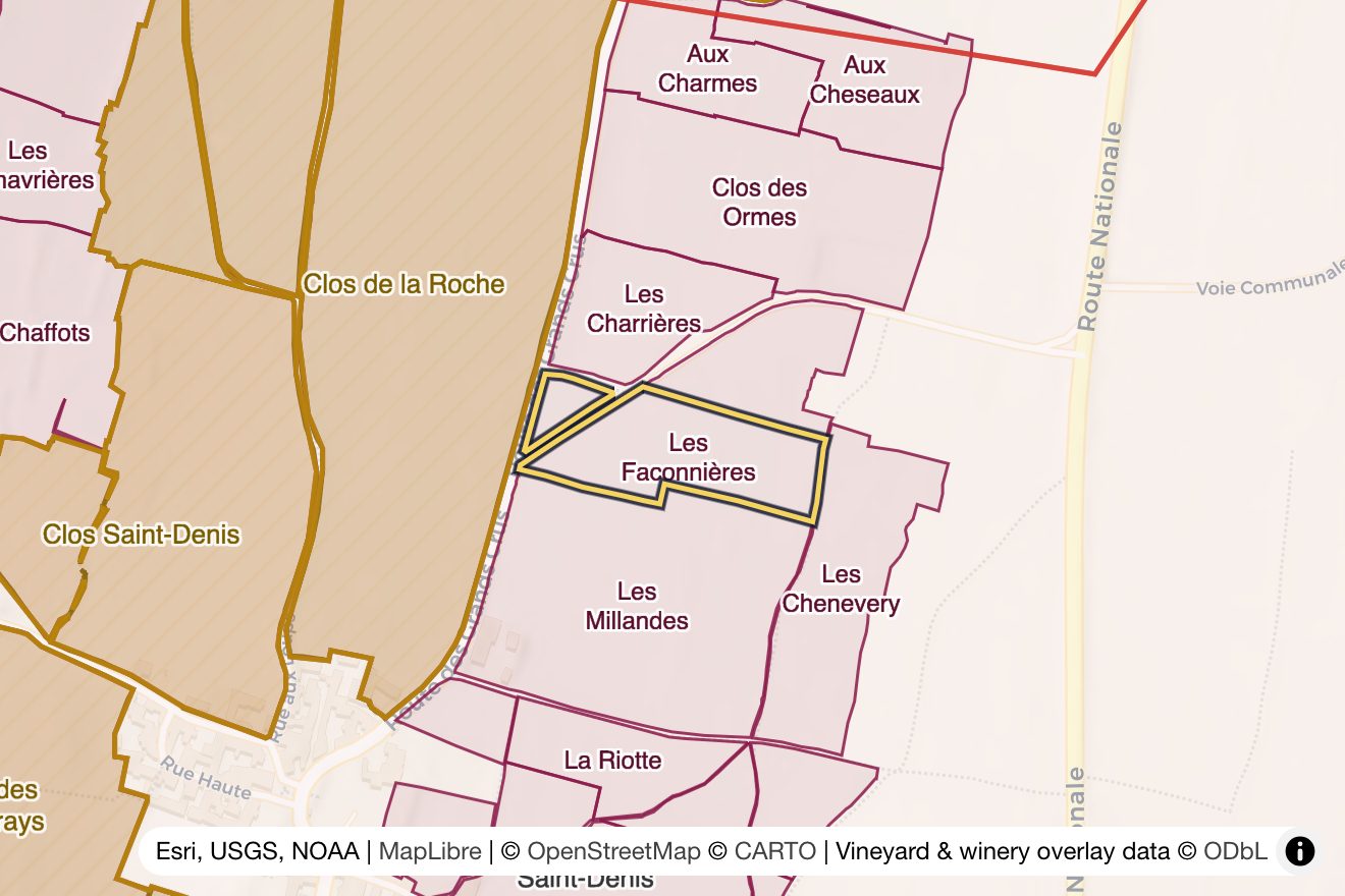 Map of Les Faconnières