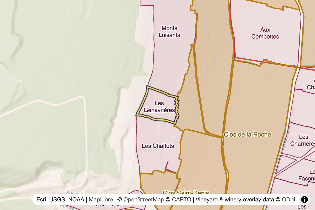 Map of Les Genavrières