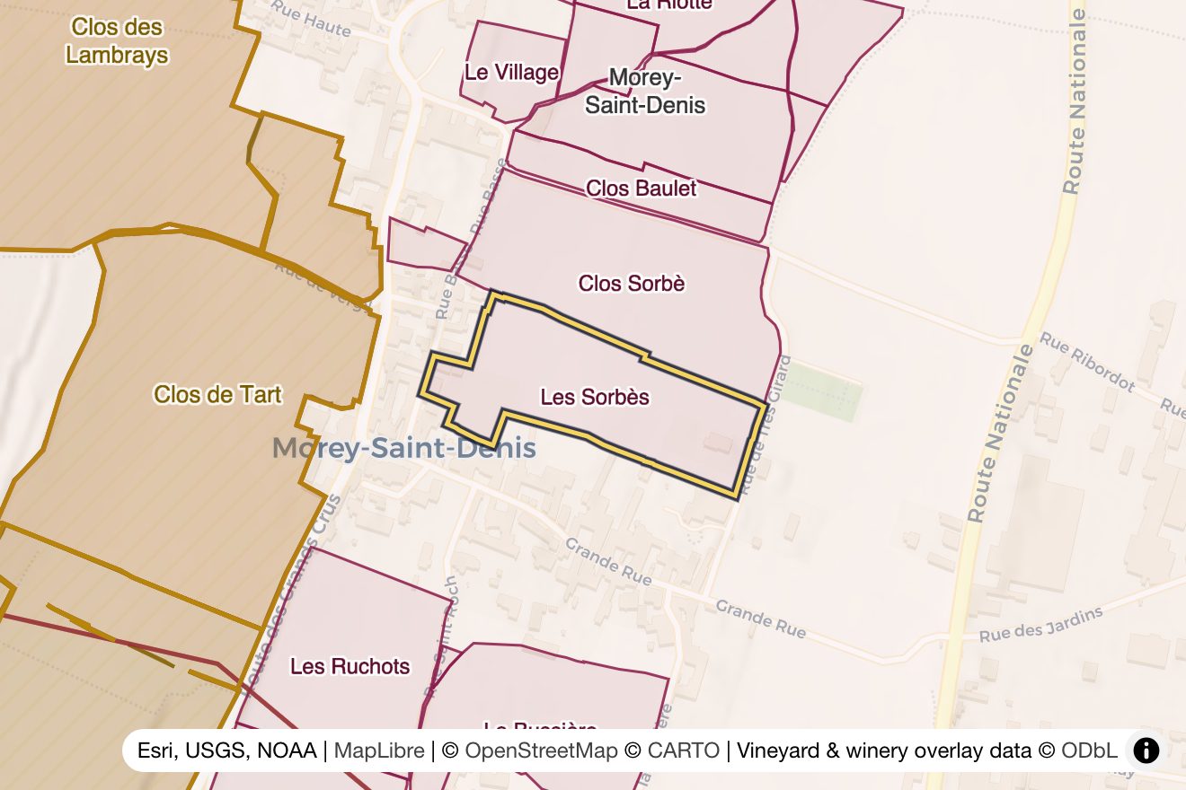 Map of Les Sorbès
