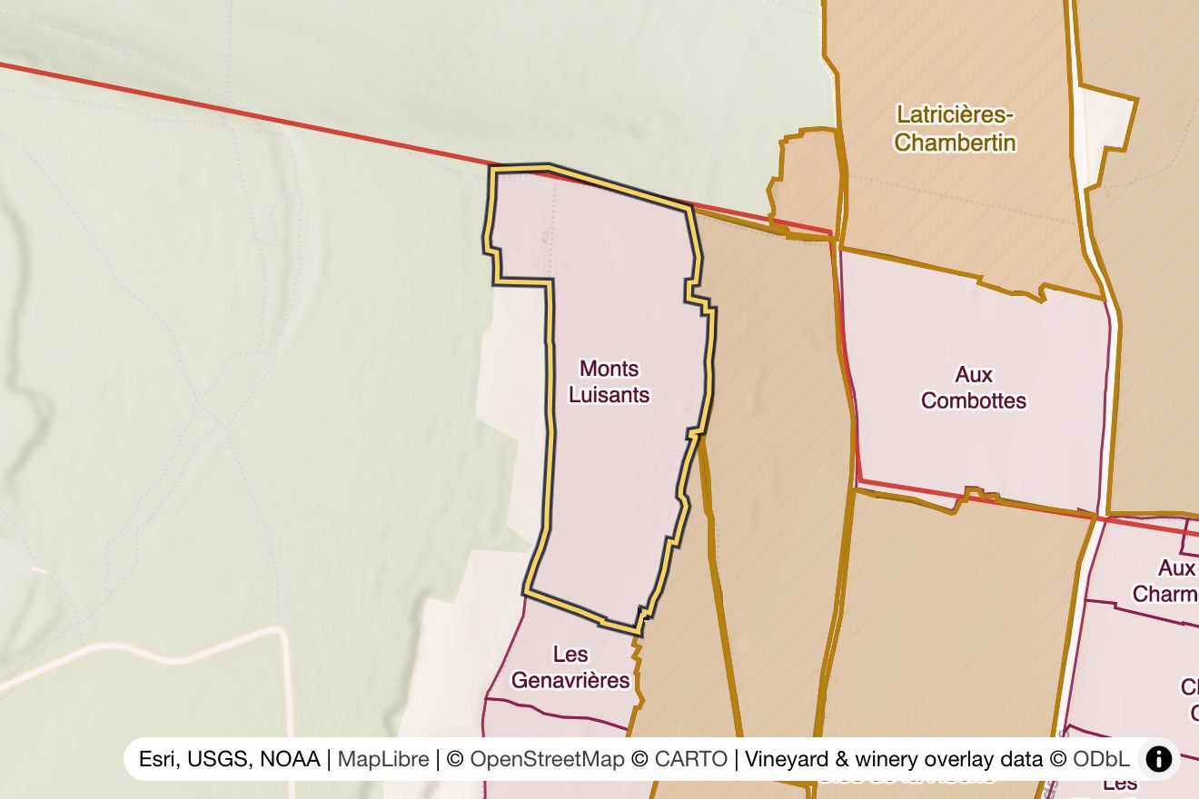 Map of Monts Luisants