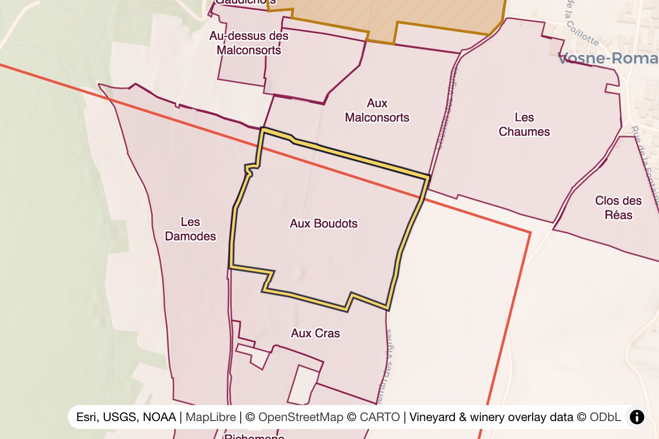 Map of Aux Boudots