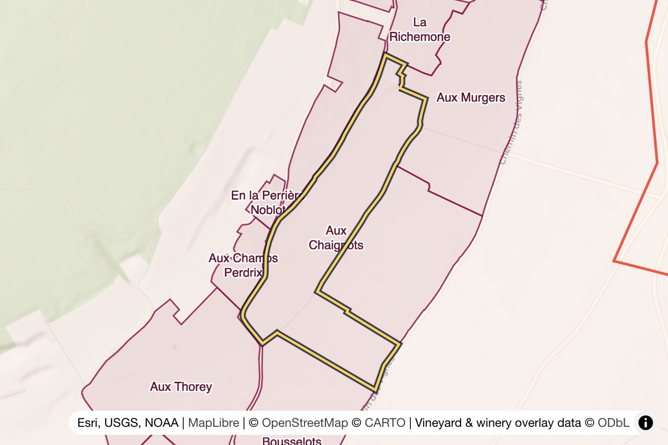 Map of Aux Chaignots