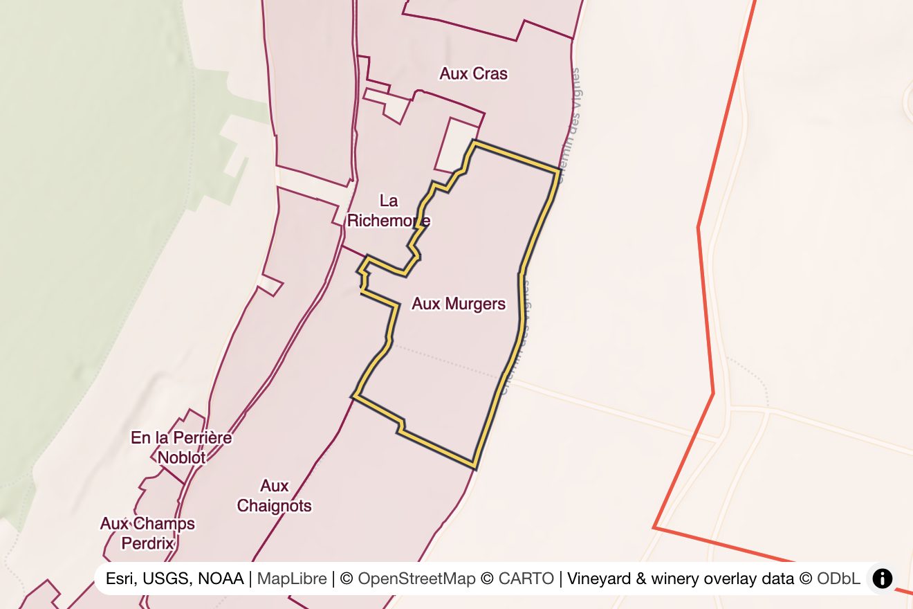 Map of Aux Murgers