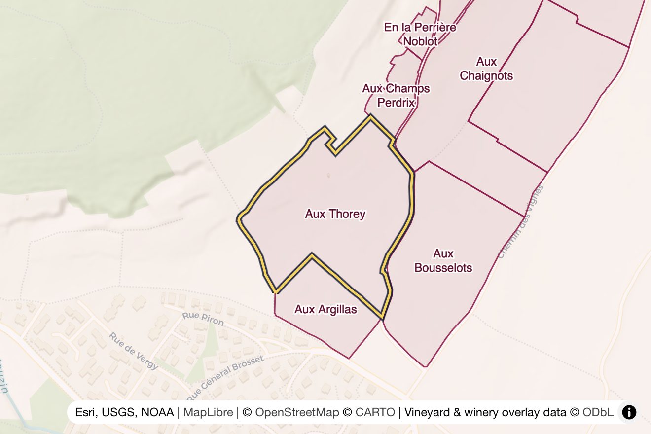 Map of Aux Thorey