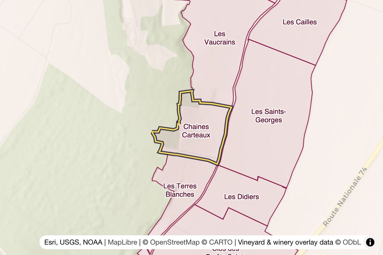 Map of Chaines Carteaux