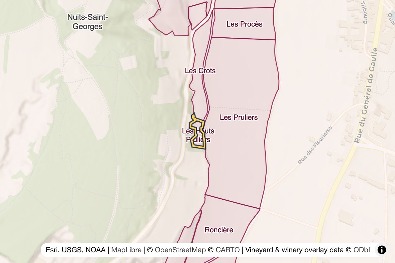Map of Les Hauts Pruliers