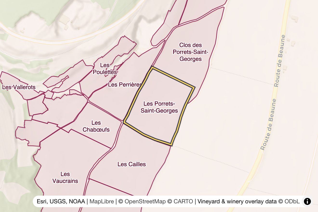 Map of Les Porrets-Saint-Georges