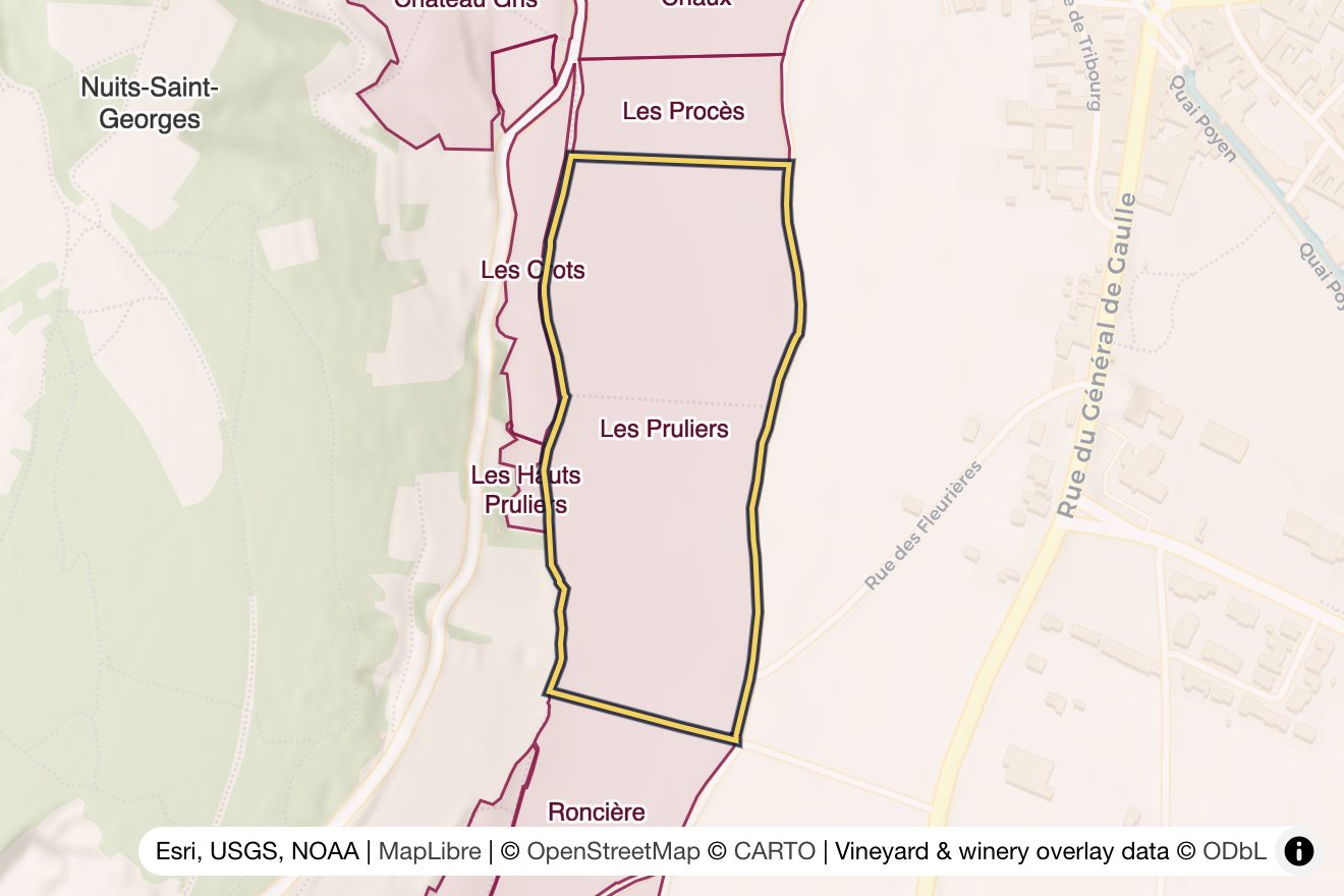 Map of Les Pruliers