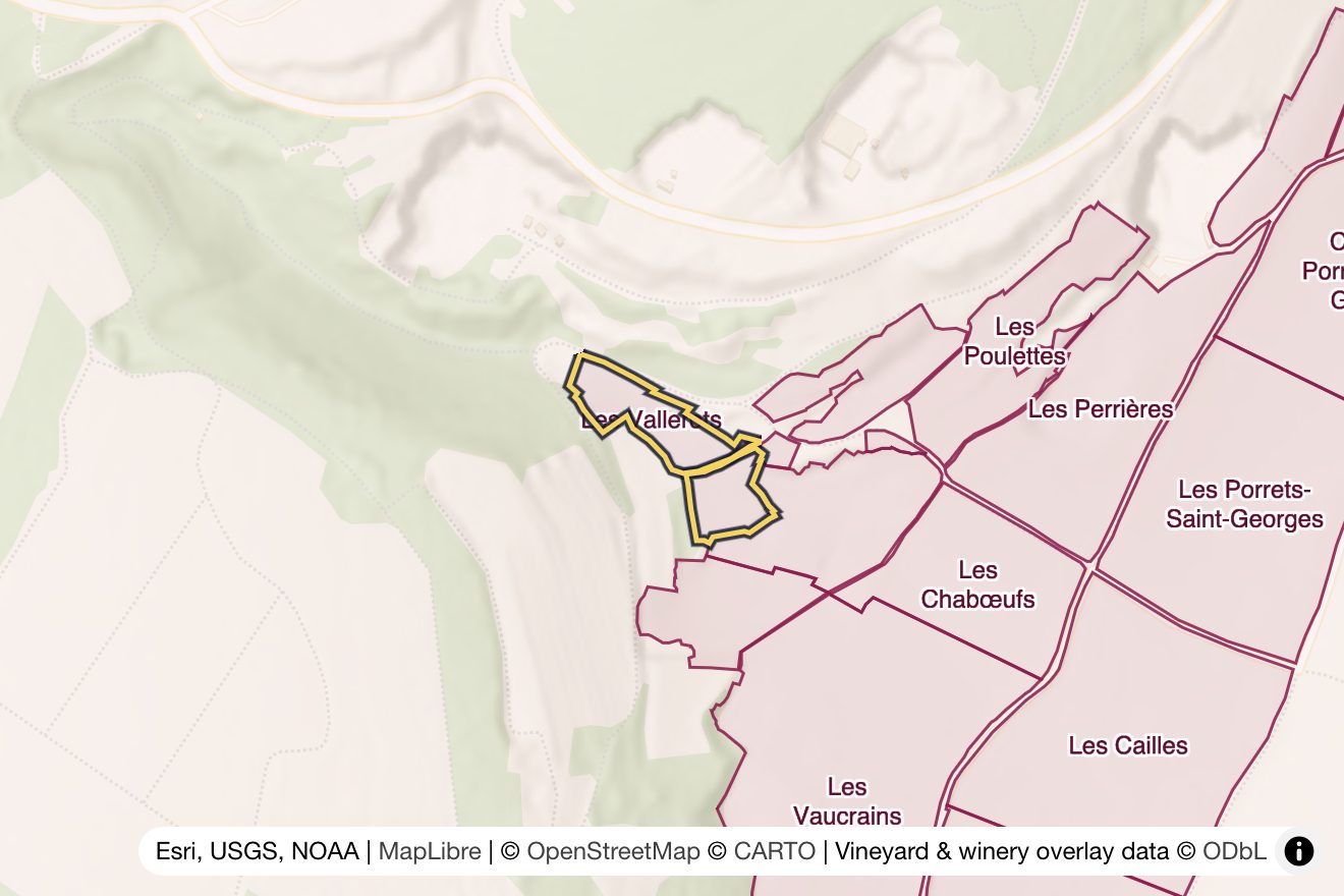 Map of Les Vallerots