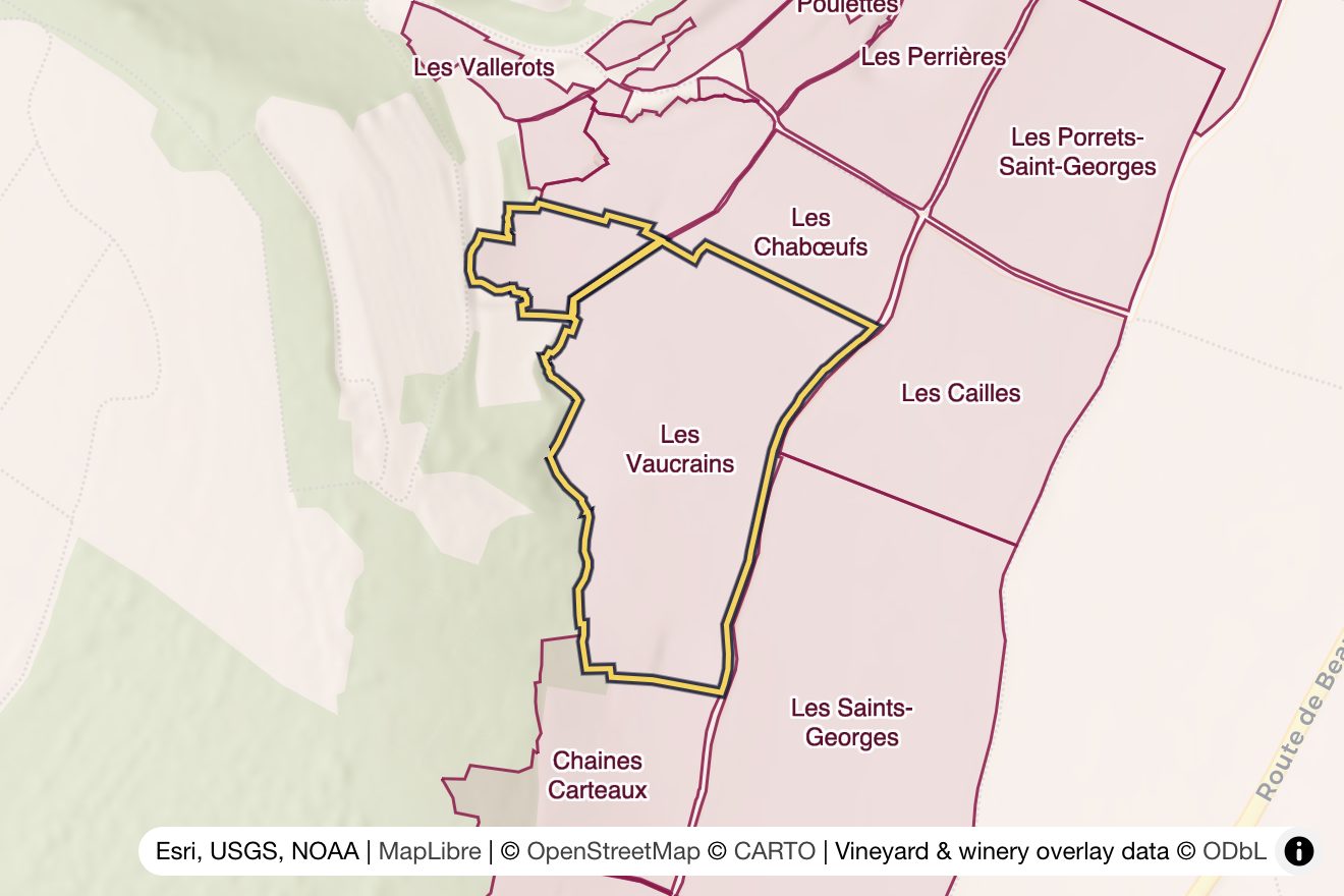 Map of Les Vaucrains