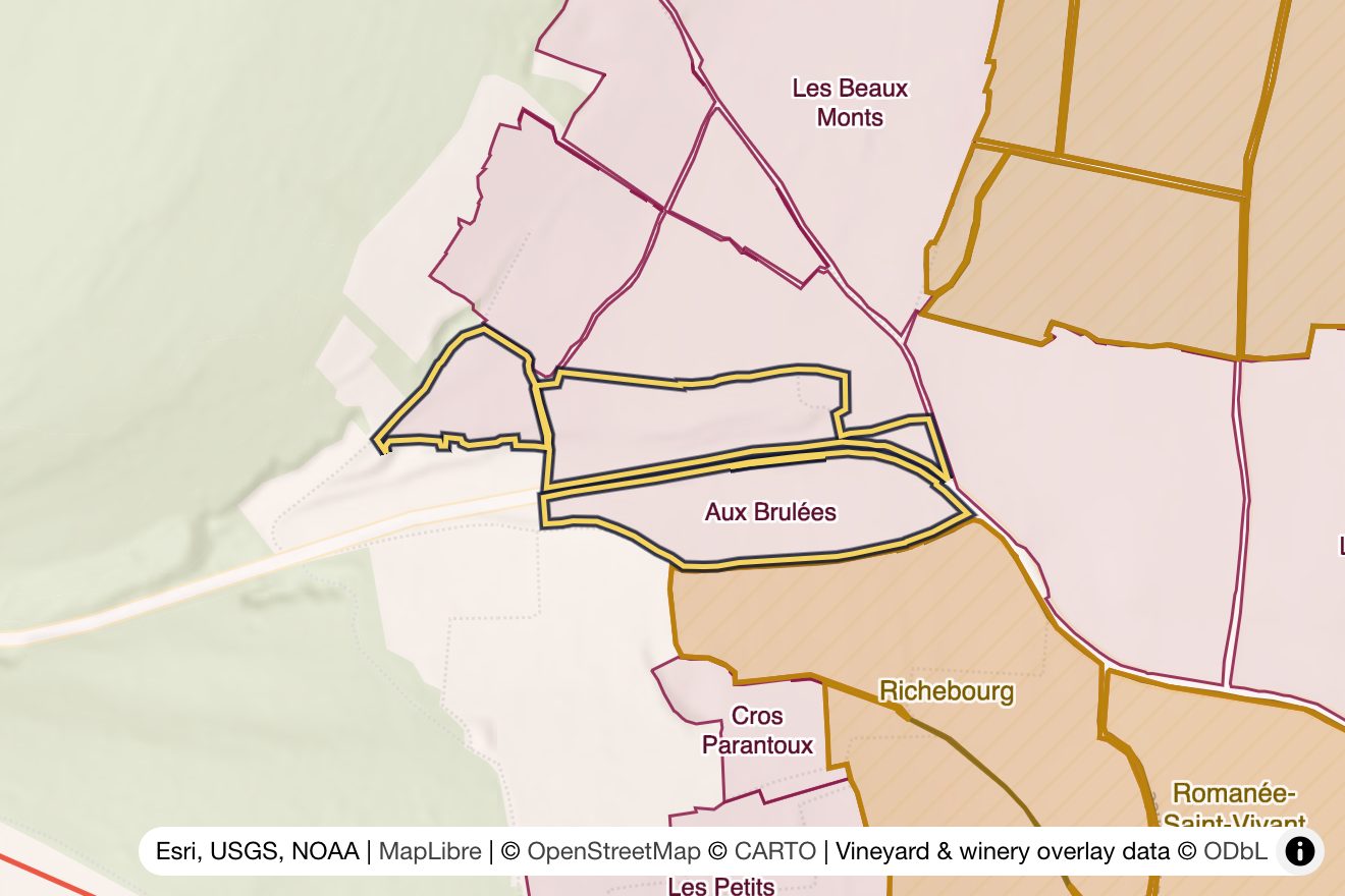 Map of Aux Brûlées
