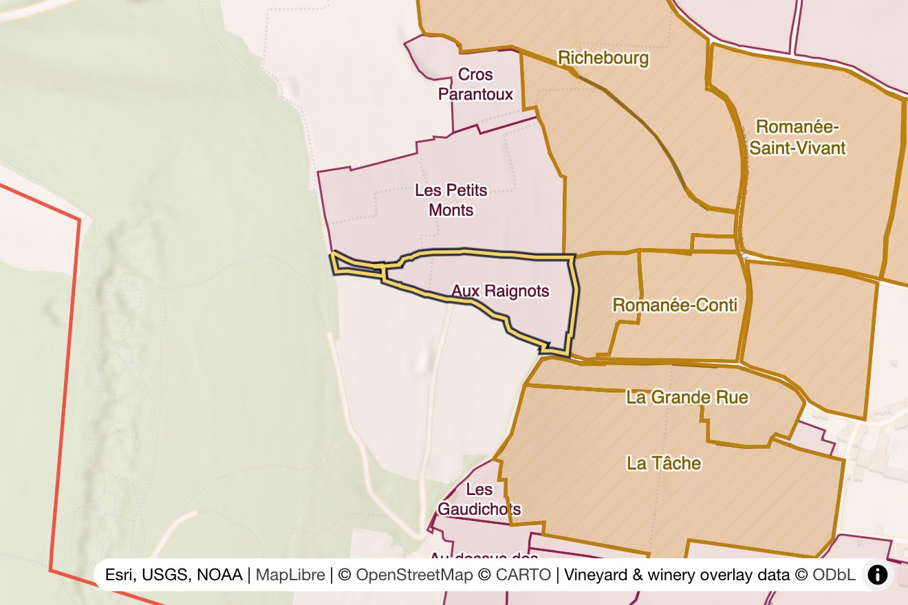 Map of Aux Raignots