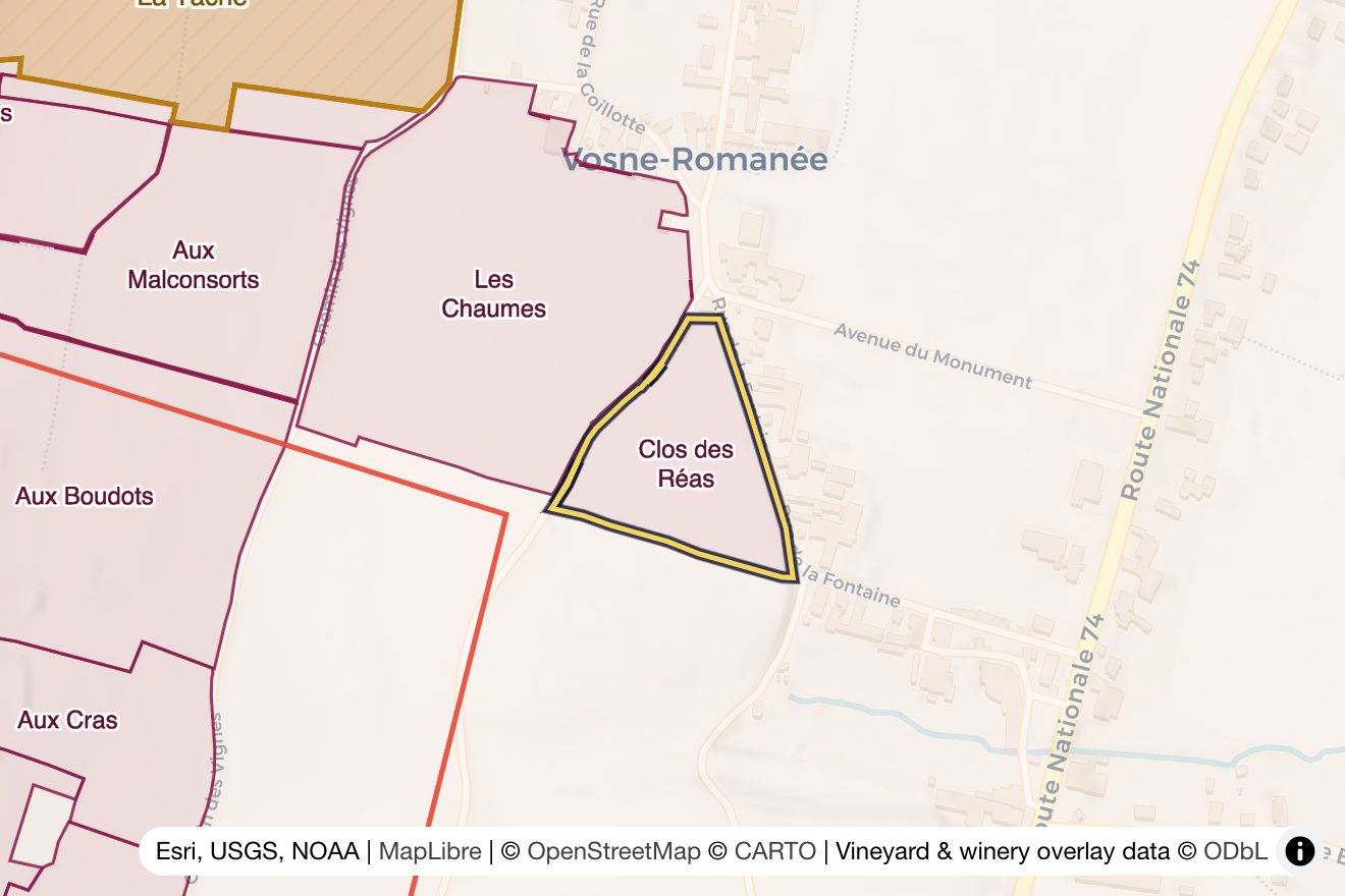 Map of Clos des Réas