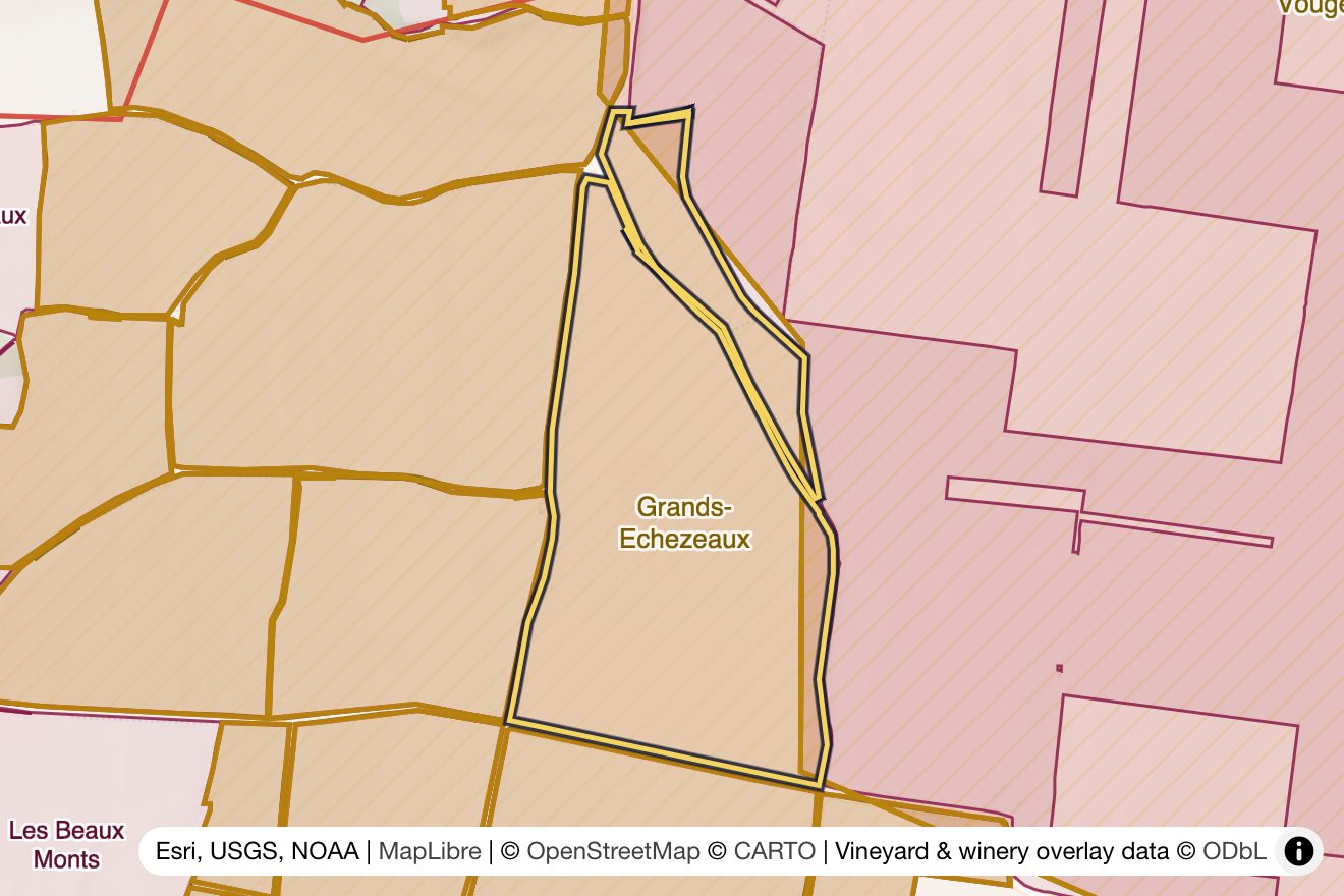 Map of Grands Échezeaux