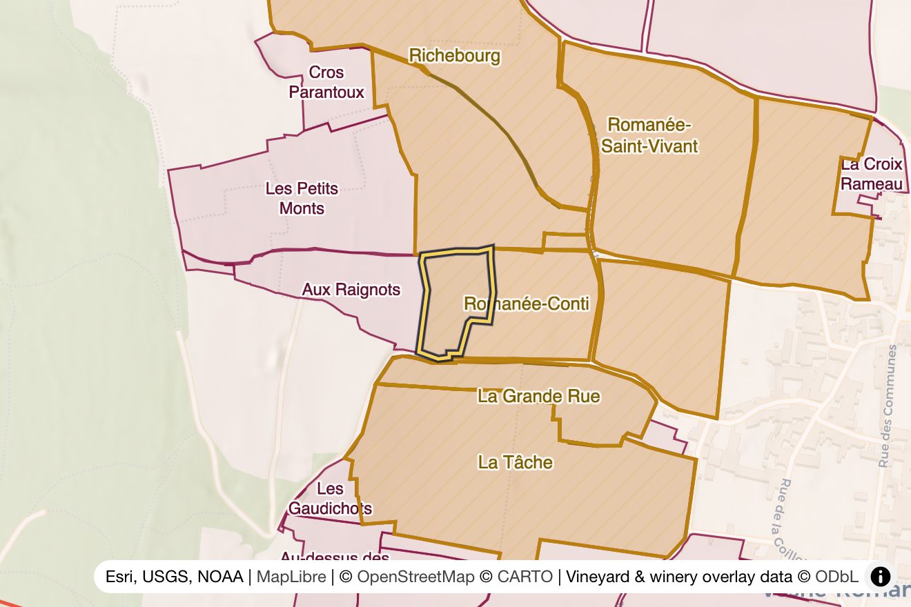 Map of La Romanée