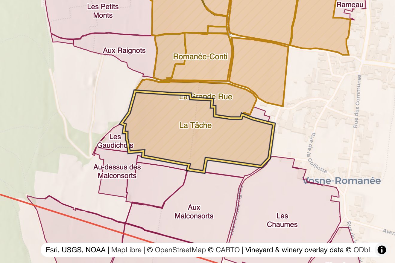Map of La Tâche