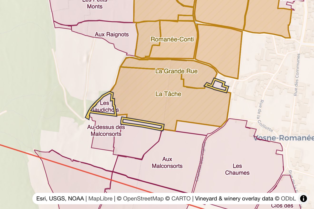 Map of Les Gaudichots