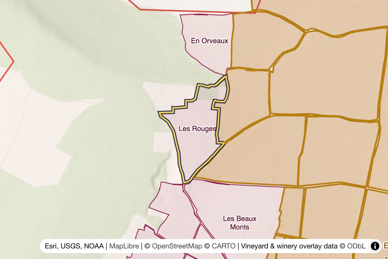 Map of Les Rouges