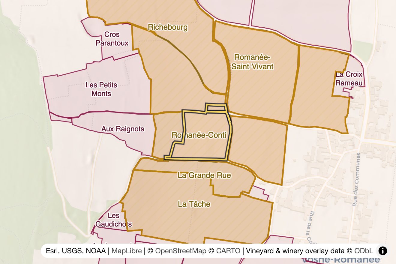 Map of Romanée-Conti
