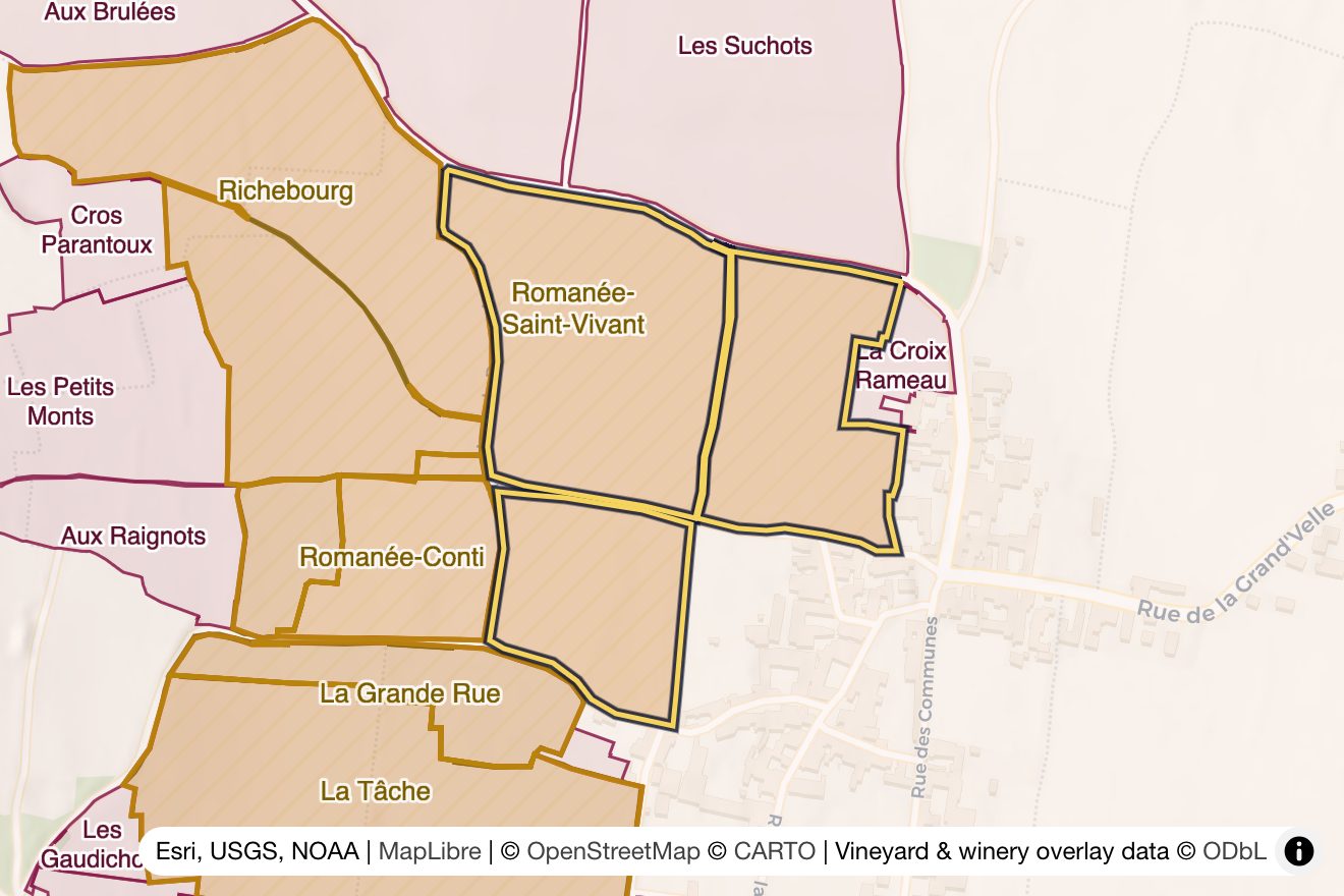 Map of Romanée-Saint-Vivant