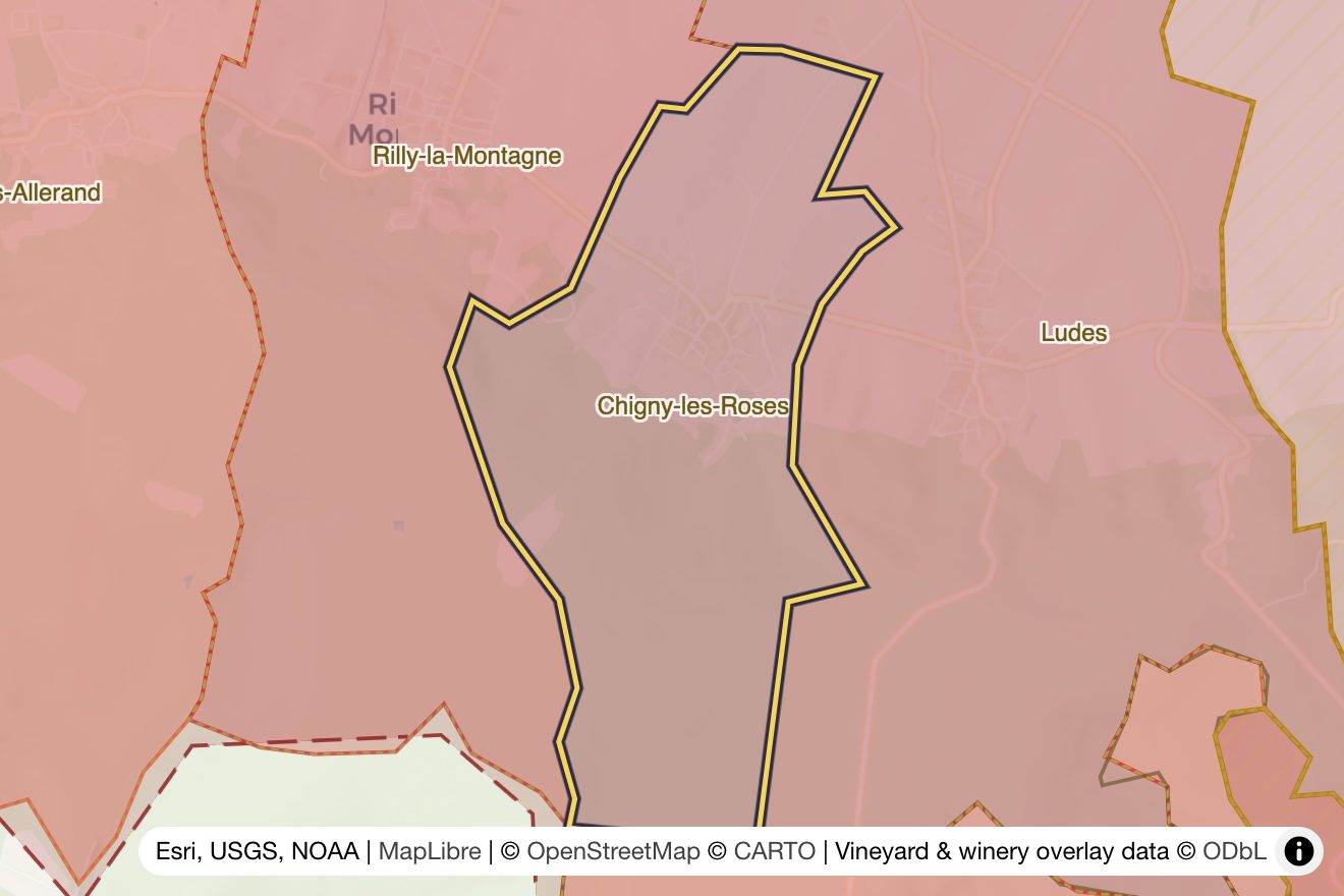 Map of Chigny-les-Roses