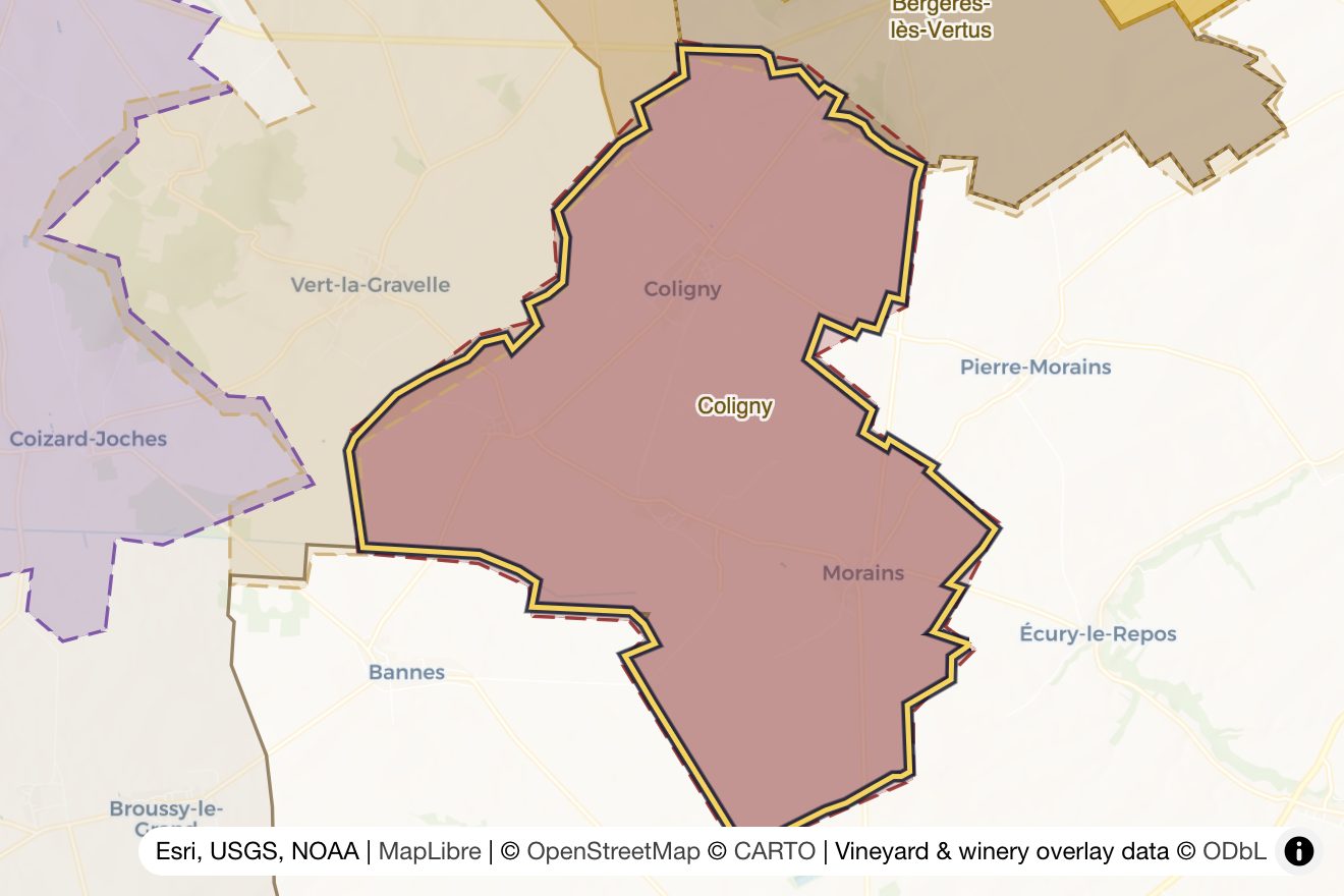 Map of Coligny