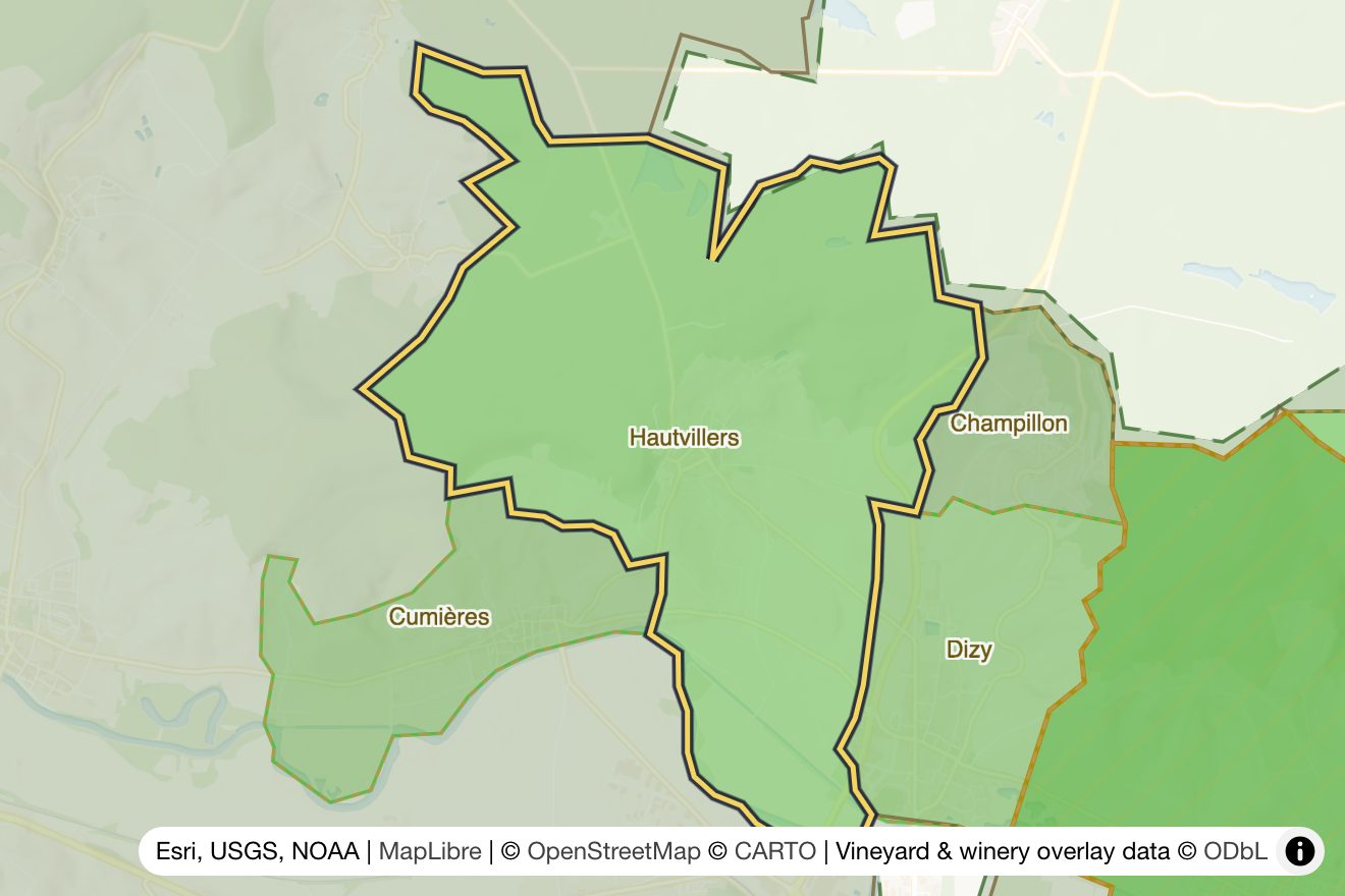 Map of Hautvillers